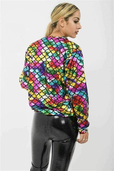 Women Sequin Glitter Bomber Jacket Ladies Biker Festival Clubbing Party Club Top Ebay