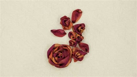 Ribbon Embroidery - Ribbon Roses - Professor Pincushion