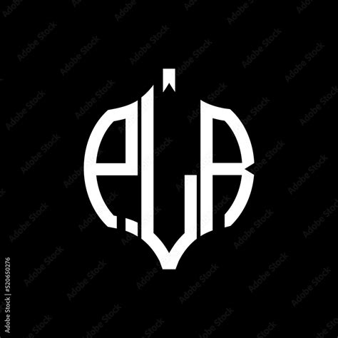 plr letter logo plr  black background vector image plr monogram