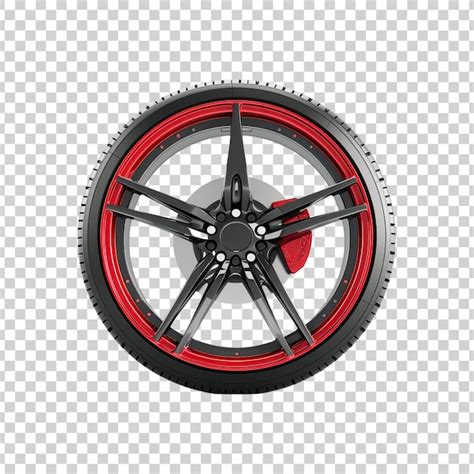 Premium Psd A Wheel And Tire Are On A Transparent Background