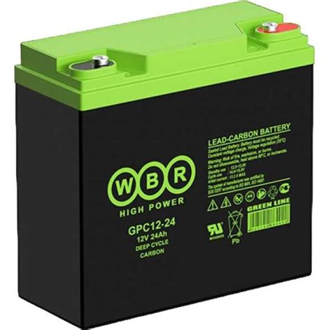 Аккумуляторная батарея карбоновая WBR GPC12-24 12В, 24 Ач УТ-00000302 ...