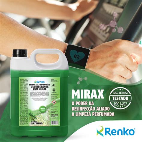 MIRAX DESINFETANTE DE ALTA DILUIÇÃO 1 200 HERBAL 5 LITROS RENKO