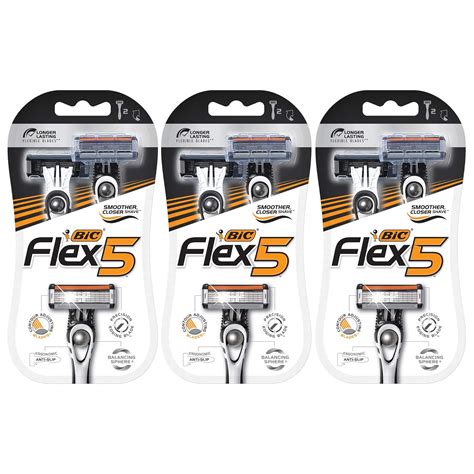 Bic Flex 5 Titanium 5 Blade Disposable Razor For Men For A