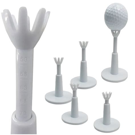 Caiton 2pcs Pack Adjustable Range Tees White Plastic Golf Tees Golf