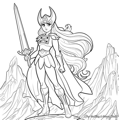 She Ra Coloring Pages Free And Printable