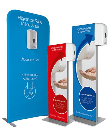 Totem Lcool Gel Dispenser Autom Tico Fast Brand Rj