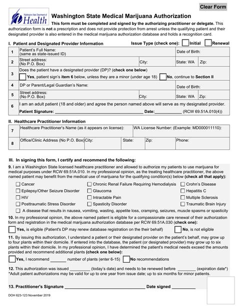 Doh Form 623 123 Fill Out Sign Online And Download Fillable Pdf