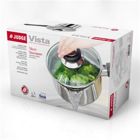 Judge Vista Stainless Steel Draining Saucepan Cm Woodbridge