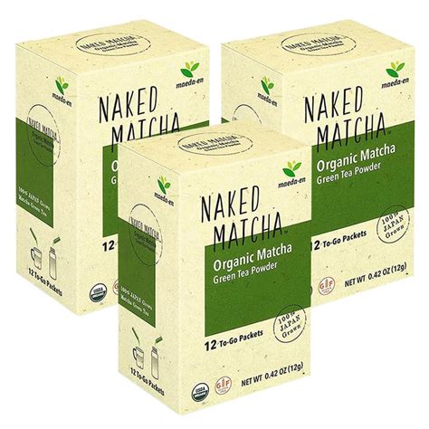 Maeda En NAKED MATCHA Organic Matcha Green Tea Powder 36 Packets Smoothie Latte Hot Iced Drink
