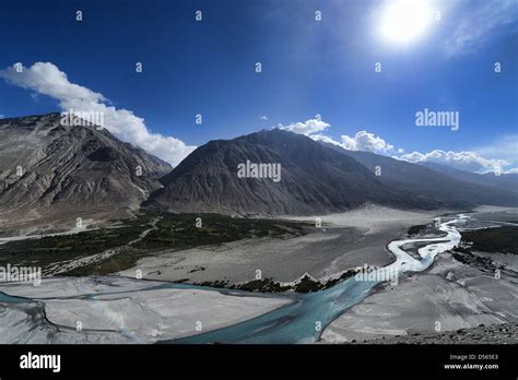 Ladakh Landscape India Nature Climate Environment Mountains Stock