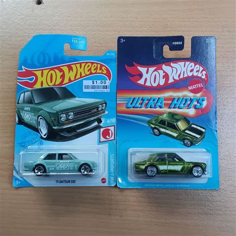 HOT WHEELS HIJAU 2 壓鑄風火輪 HW 71 Datsun 510 綠色 蝦皮購物