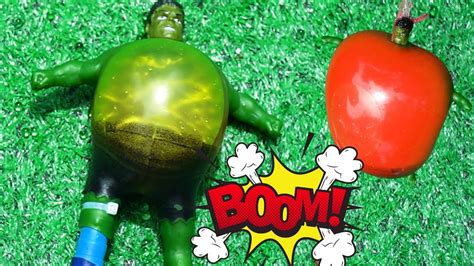 Inflating Toys Until They Blow Hulk Flooded My Garden Youtube