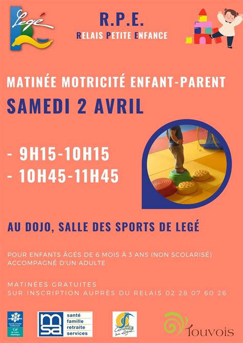 Matinée motricité enfant parent Loire Atlantique