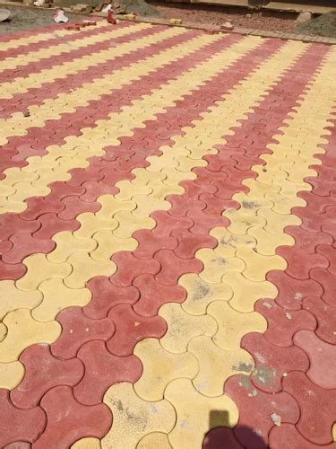 Red And Yellow Milano Paver Block Material Cement At ₹ 400square Feet