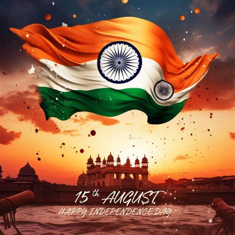 Premium Psd Poster Design For Indian Independence Day Celebration On