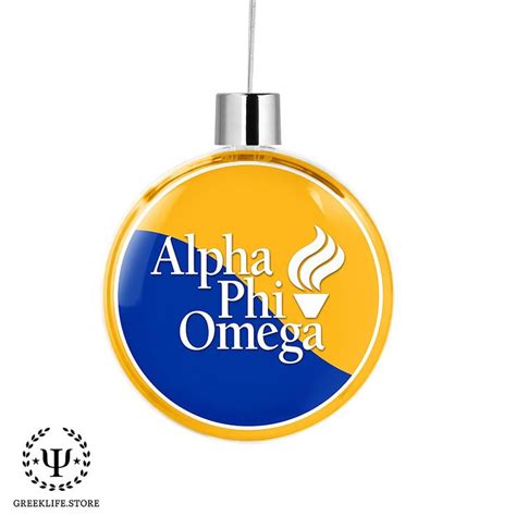 Alpha Phi Omega Christmas Ornament Flat Roundalpha Phi Omega 8 In