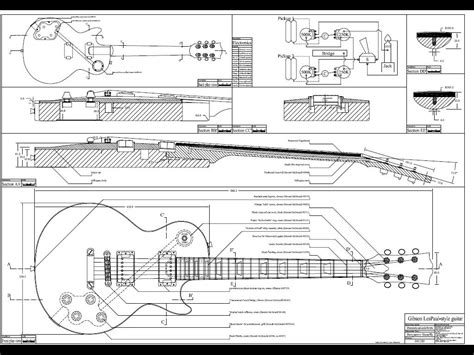 Gibson Les Paul Guitar Blueprints Guitar Building Les Paul Les Paul