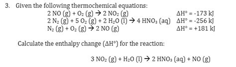 Solved 3. Given the following thermochemical equations: | Chegg.com 