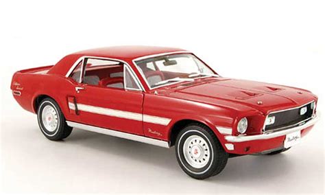 Coche Miniatura Ford Mustang Greenlight Gt Fastback Rojo