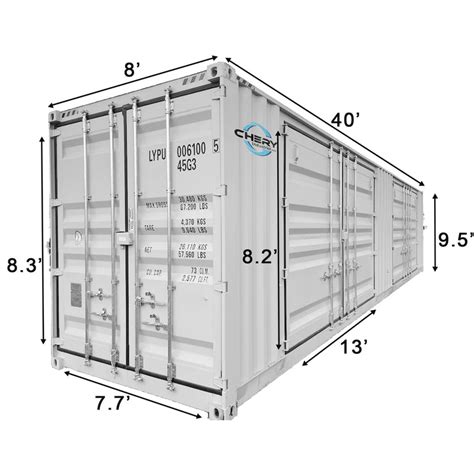 40ft High Cube Two Multi Doors Container With Logo