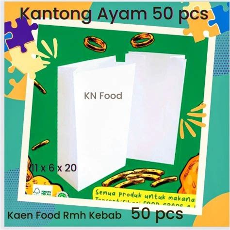 Jual Kantong Kertas Paper Bag Kantong Kertas Putih Kantong Burger