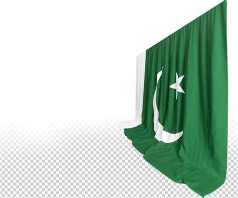 Cortina De Bandera De Pakist N En Representaci N D Llamada Bandera De