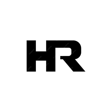 Premium Vector Hr H R Letter Logo Design In Black Colors