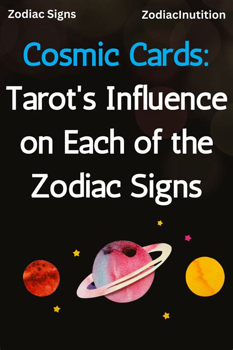 Cosmic Cards Tarots Influence On Each Of The Zodiac Signs Zodiac Signs