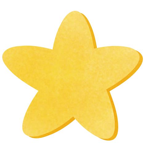 Drawing of yellow star isolated on transparent background for usage as ...