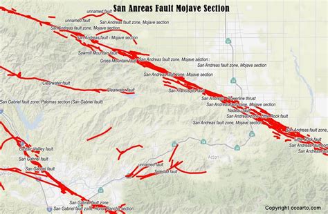 San Andreas Fault Zone Map