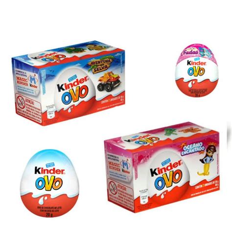 Kit C Kinder Ovo Meninos Meninas Ferrero Sortidos G Shopee Brasil