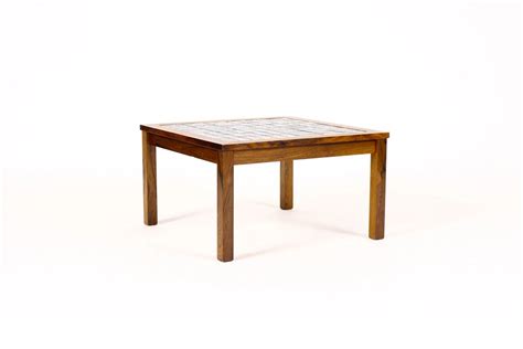 Danish Modern Mid Century Figural Rosewood Coffee Table Square