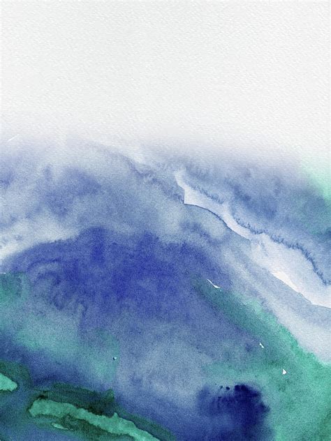 Abstract Mountains Watercolor I Painting by Naxart Studio - Fine Art ...