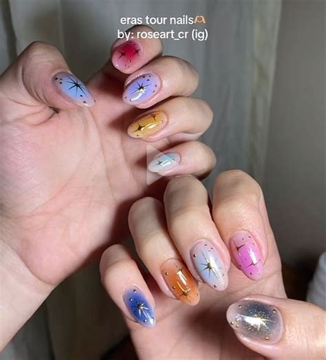 50 Nail Designs Inspired By Taylor Swifts Eras Tour In 2024 Taylor Swift Nails Halo Nails