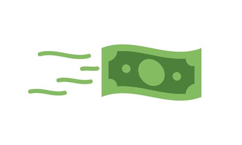 Sending Money Clipart Vector Design Illustration Simple Green Money