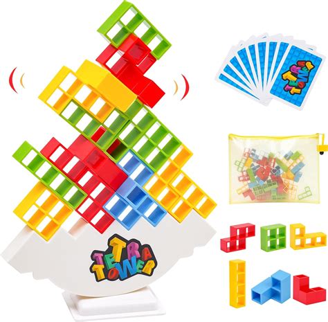 Zivilic Tetra Tower Balance Game Stacking Building Blocks