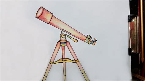 How To Draw Telescope Step By Step YouTube