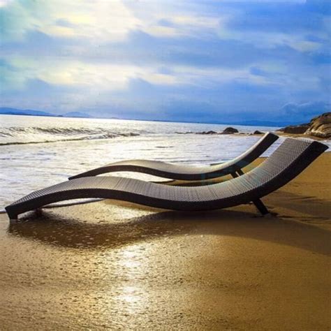 Outdoor Rattan Chair Recliner Swimming Pool Lunch Break Couch Rattan ...