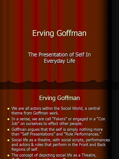 Erving Goffman[1].ppt | Social Psychology | Cognition