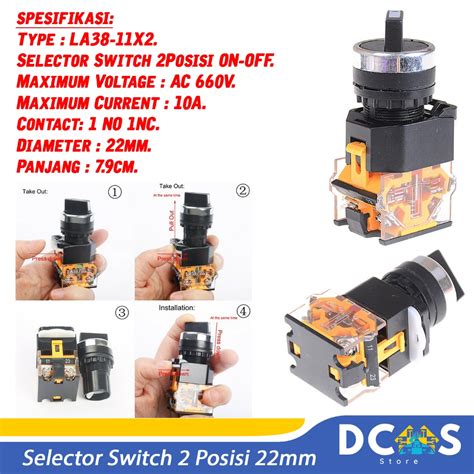 Jual Selector Switch Posisi Posisi Mm La X On Off No Nc