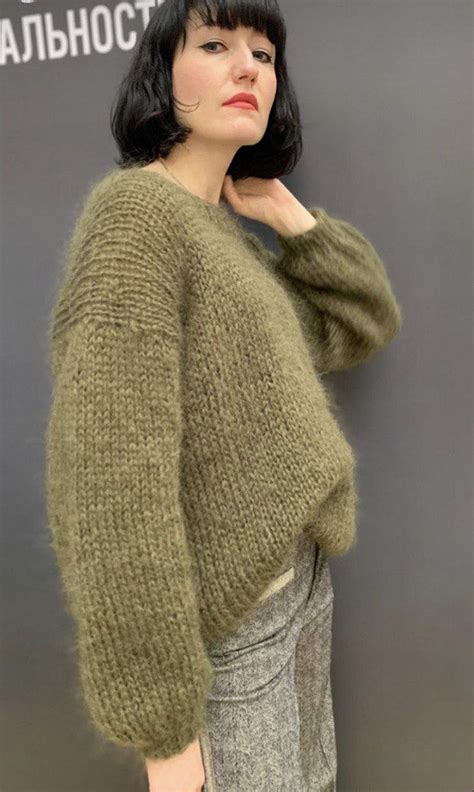 Mohair Sweater Oversized Sweater Longhair Mohair Pullover Etsy