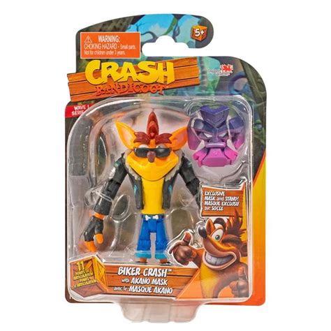 Crash Bandicoot Biker Crash 4 1/2-IN Action Figure, Not Mint