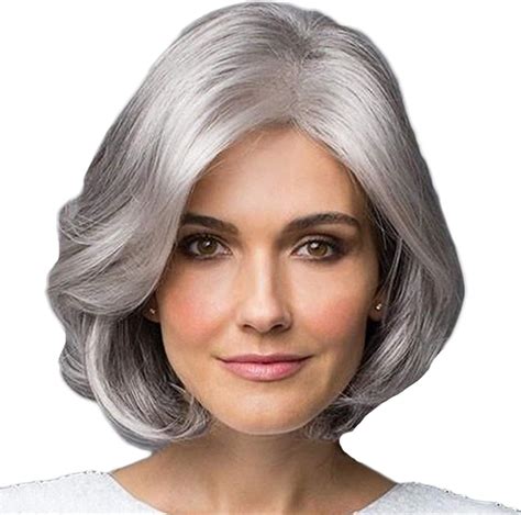 Andongnywell Women Short White Wigs Grey Human Hair Wigs Free Hot Nude Porn Pic Gallery