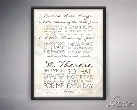 Novena Rose Prayer St. Therese Little Flower by EastonDesign