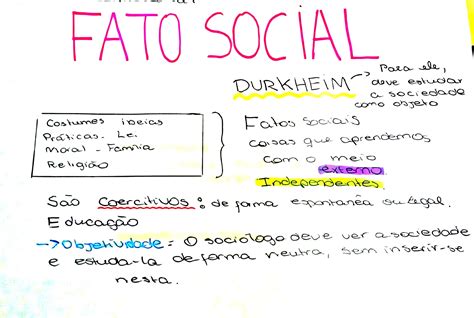 O Que E Um Fato Social - MAPA MENTAL SOBRE FATO SOCIAL - Maps4Study