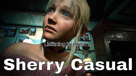 Resident Evil 2 Remake Mod Sherry Casual Outfit [listening To Music