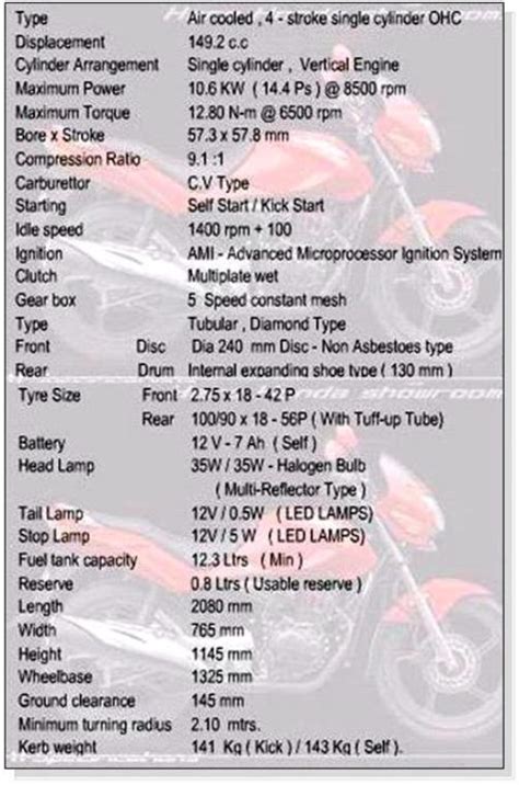 Hero Honda Cbz Xtreme 2009 Model Spare Parts