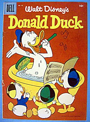 Donald Duck Comic Cover 45 1955 Donald 3 Nephews