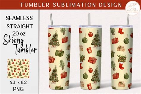 Christmas Tree Tumbler Sublimation Png Graphic By Olya Haifisch