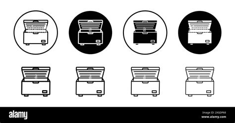 horizontal shop refrigerator icon vector logo set collection  web